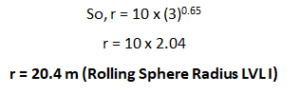 Finding the rolling sphere radius.